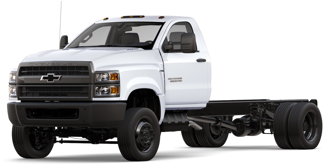 Silverado medium-duty chassis family shown