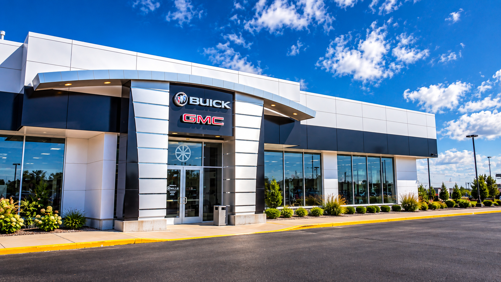 Mills GMC and Buick Baxter dealership exterior